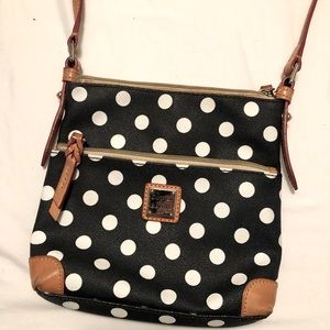 Dooney & Bourke Black and White Polka Dot Crossbody Purse